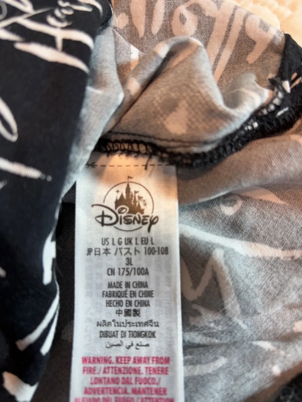 Disney Black and White Cruella Devil Chemise - Picture 5 of 5